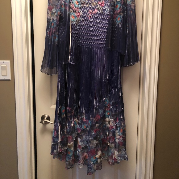 Komarov Indigo Meadow Dress with Jacket ULN - Picture 5 of 7
